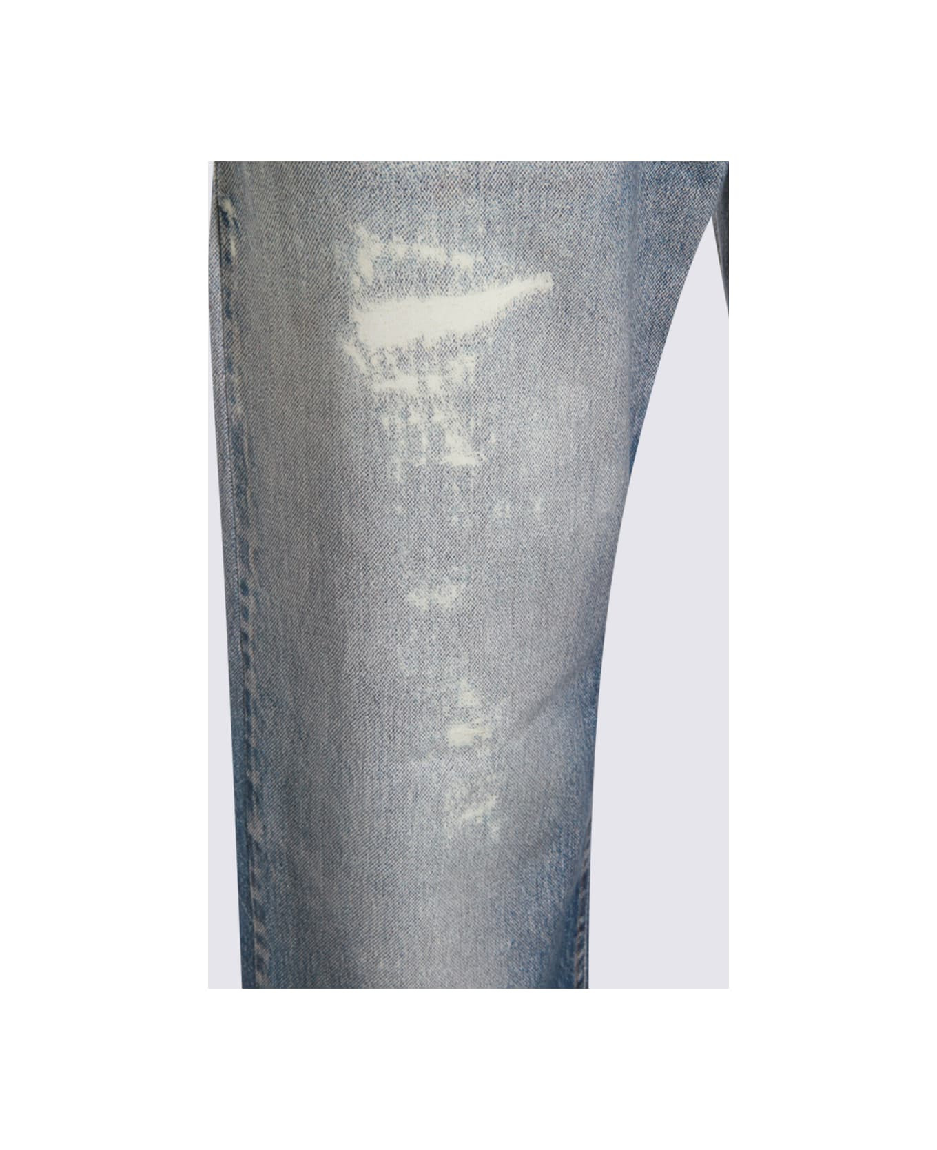Blue Cotton Denim Jeans - 4