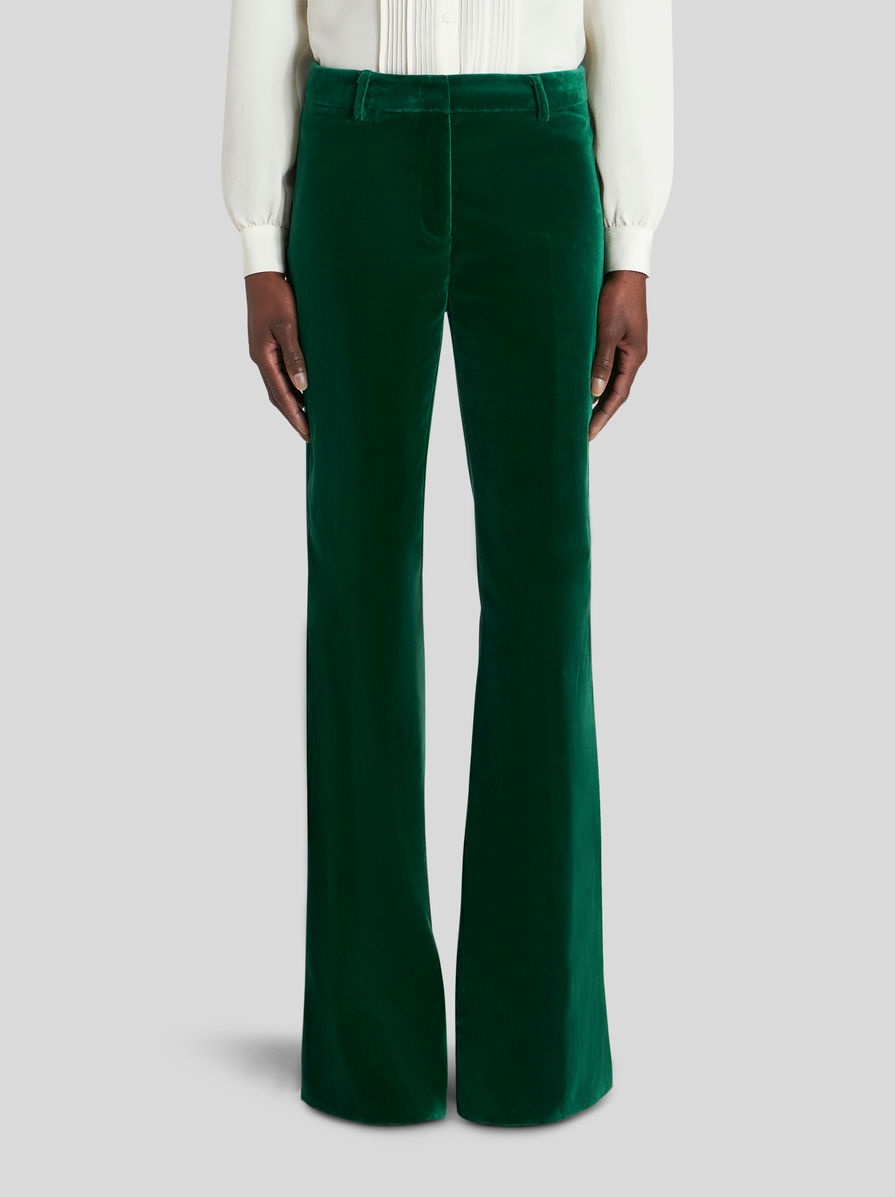 FLARED VELVET TROUSERS - 2