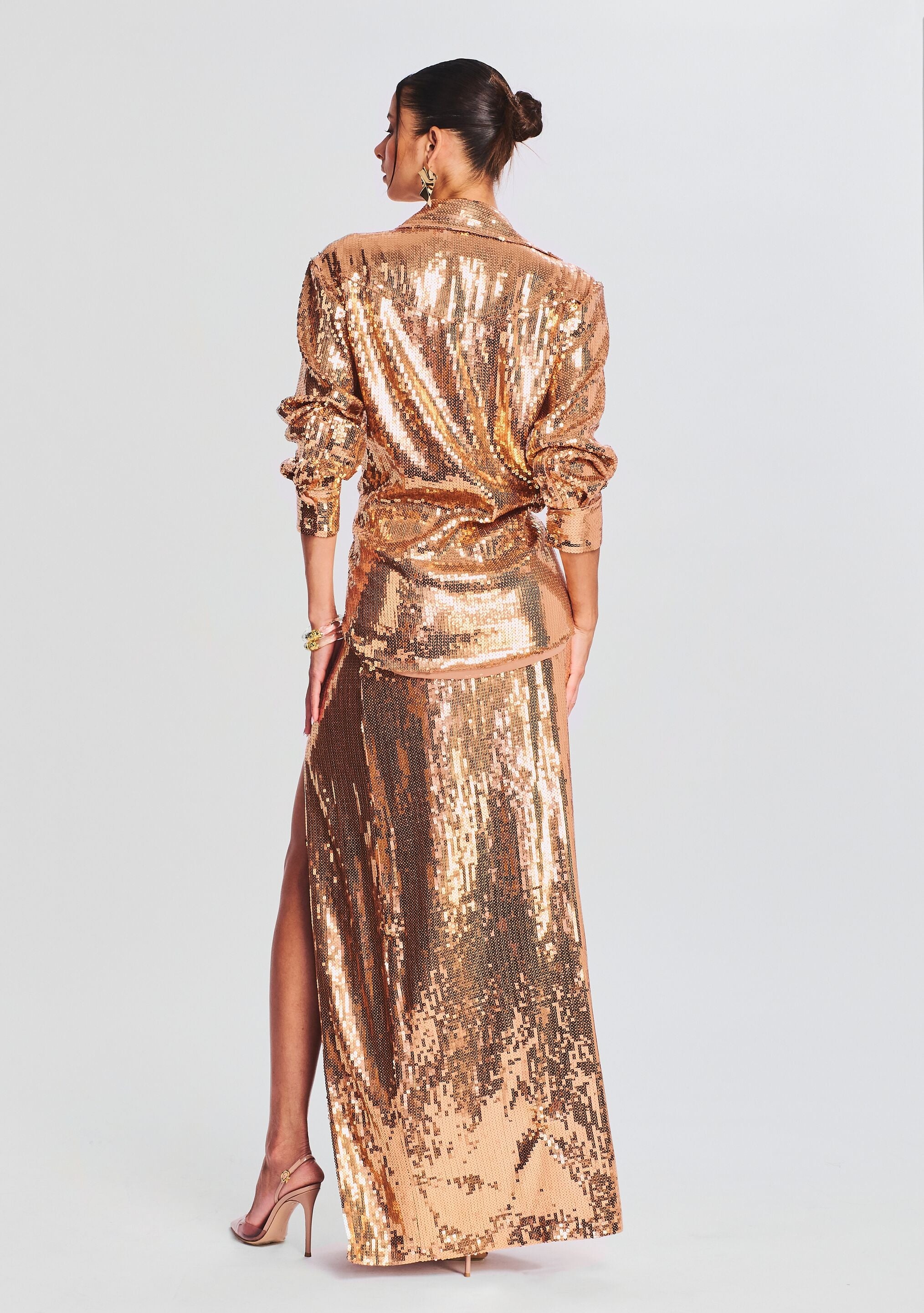 SAVANNAH SEQUIN MAXI SKIRT - 5