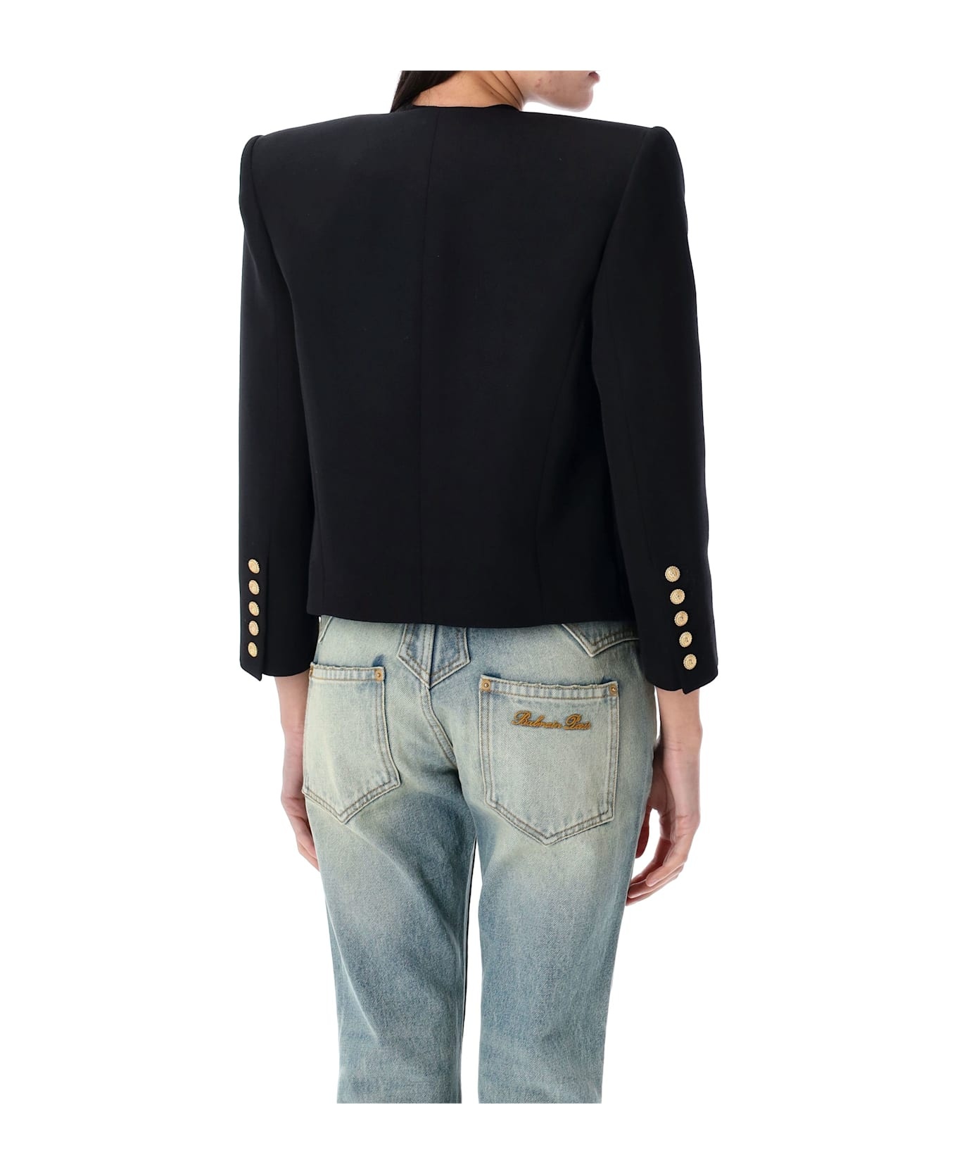 6 Buttons Cropped Jacket - 2