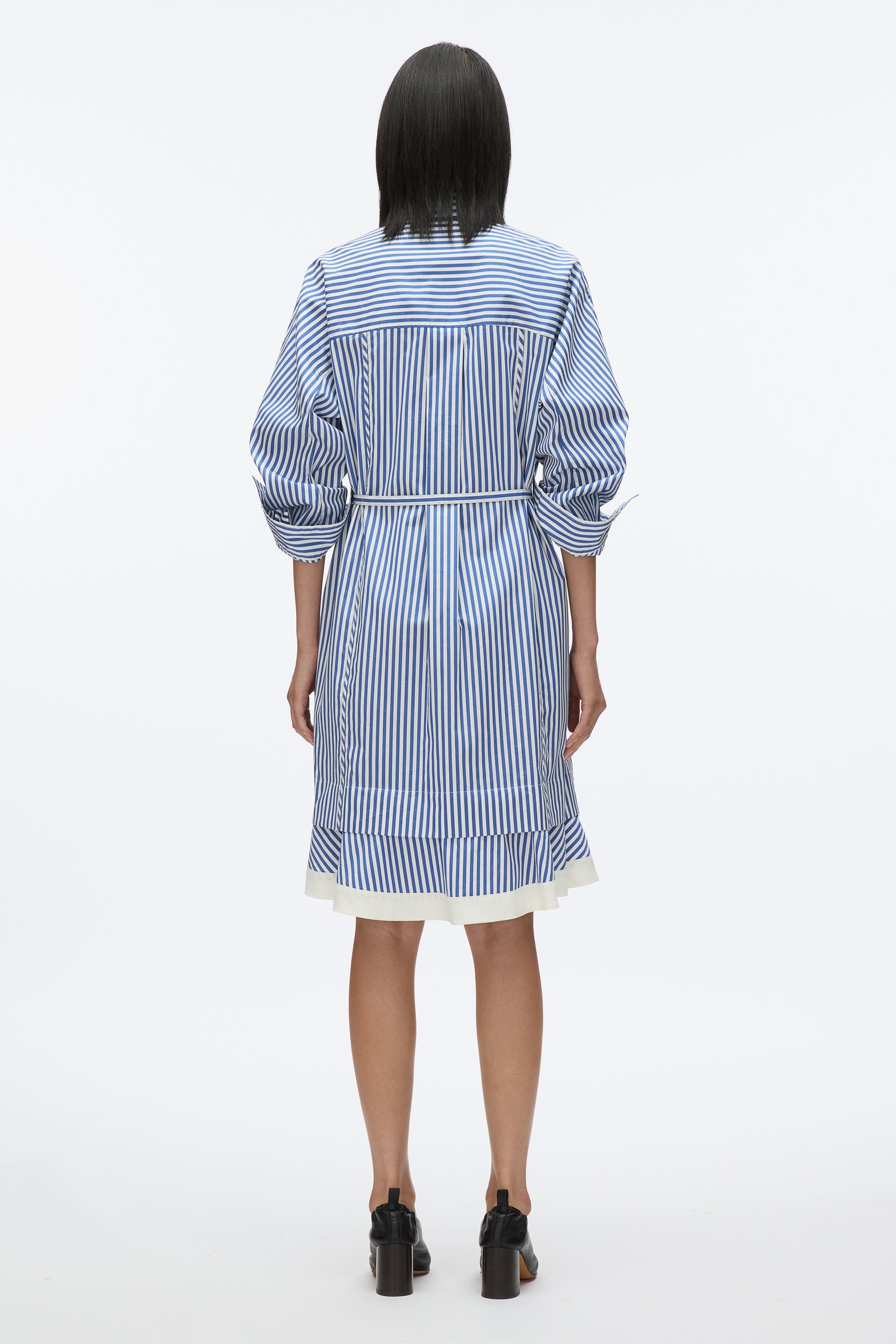 Stripe Shirt with Cascade Sleeves - 4
