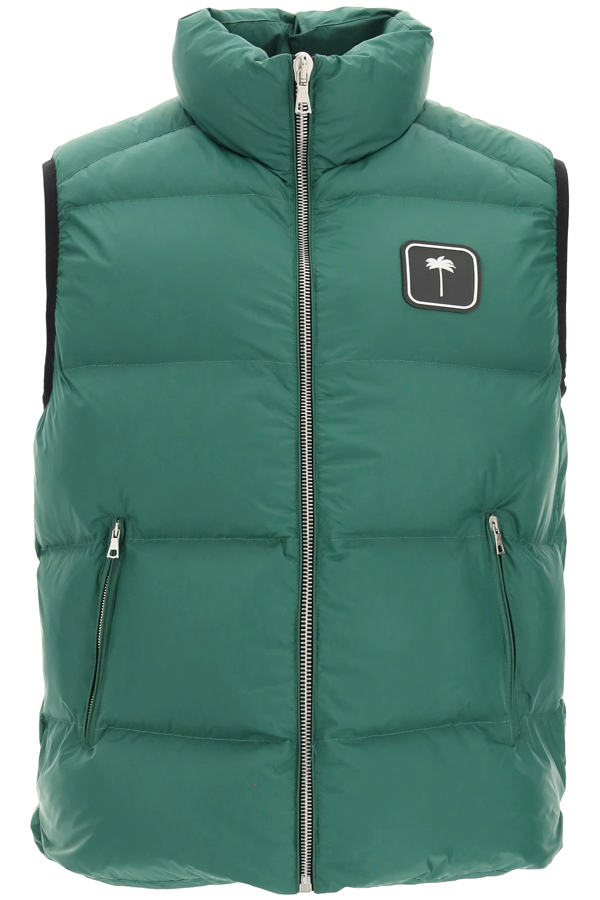 PUFFER VEST WITH PALM TREE LOGO - 1