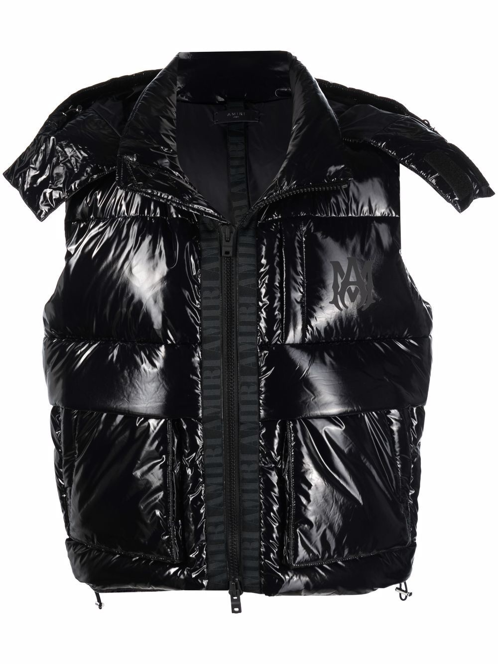 logo-print down-feather gilet - 1