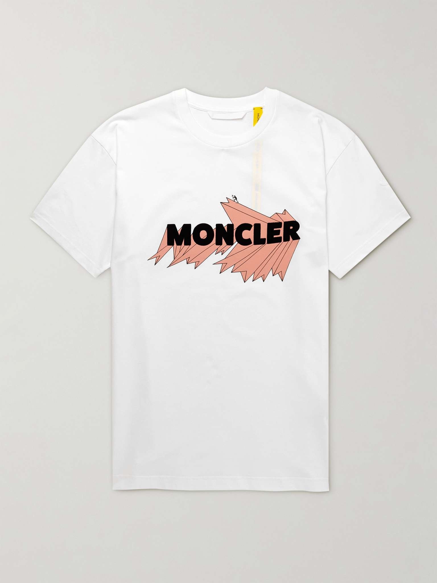 2 Moncler 1952 Logo-Flocked Printed Cotton-Jersey T-Shirt - 1