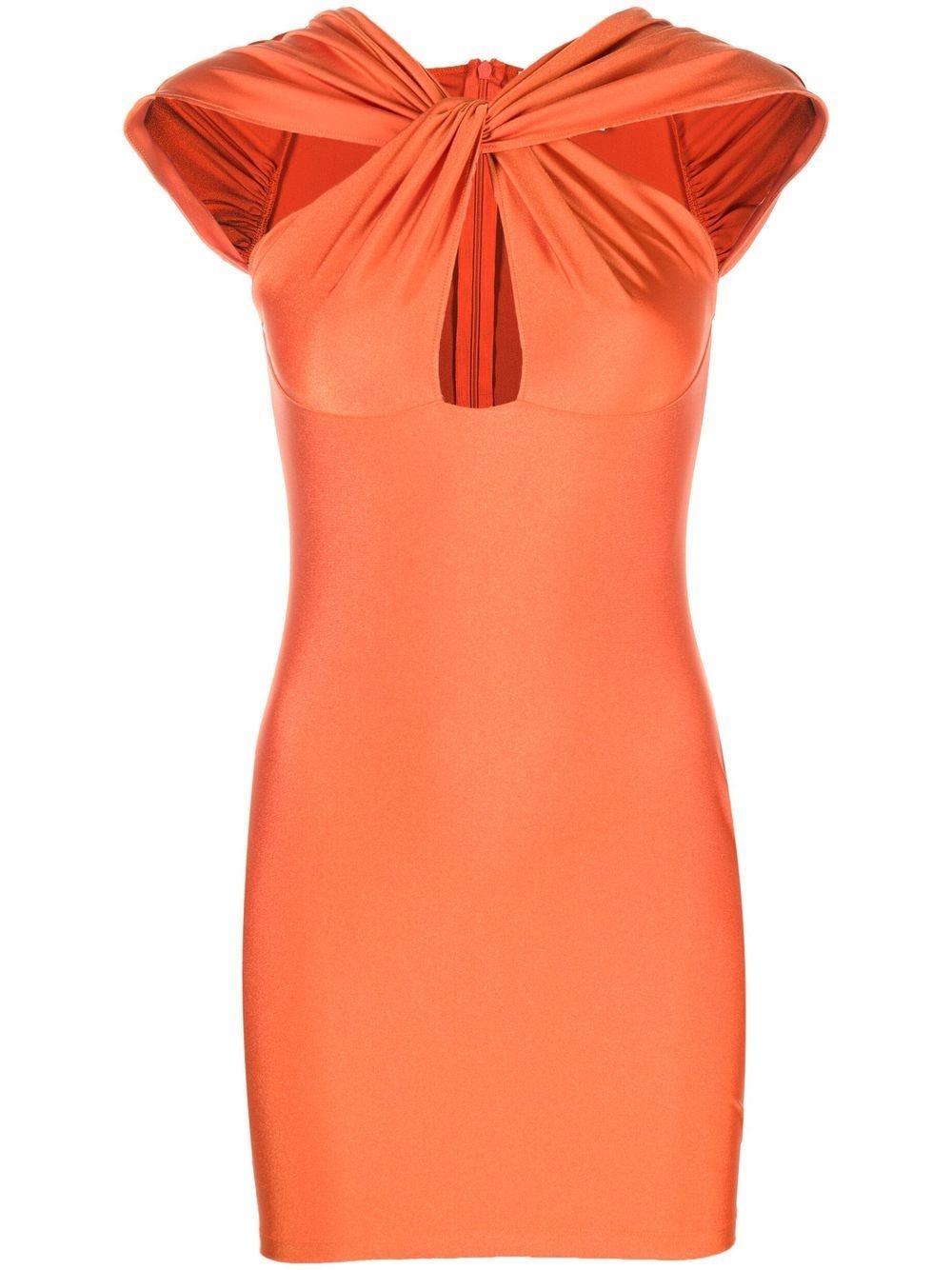 knot-detail mini dress - 1