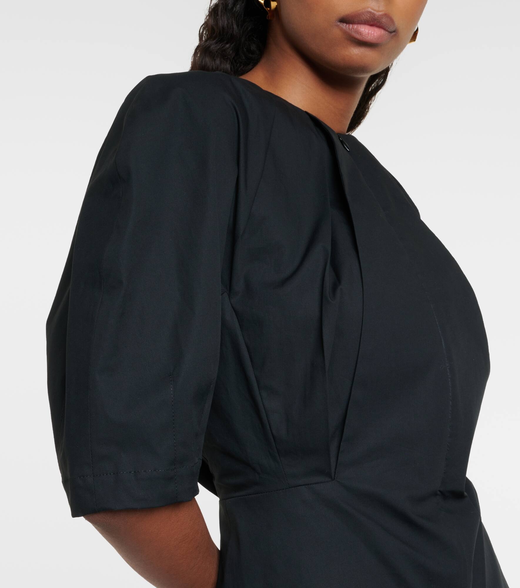 Georgia pleated cotton poplin top - 4