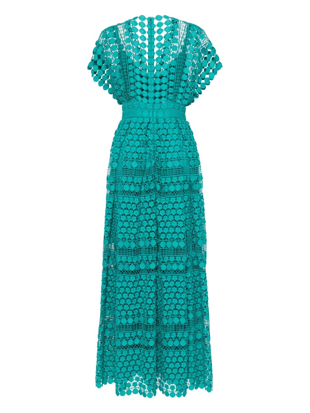 macramé silk maxi dress - 2