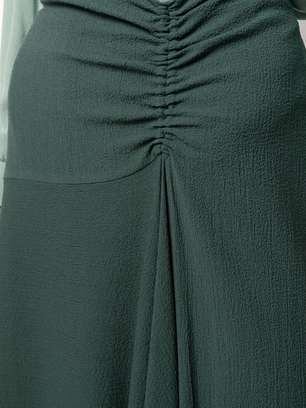 gathered-detail midi skirt - 5