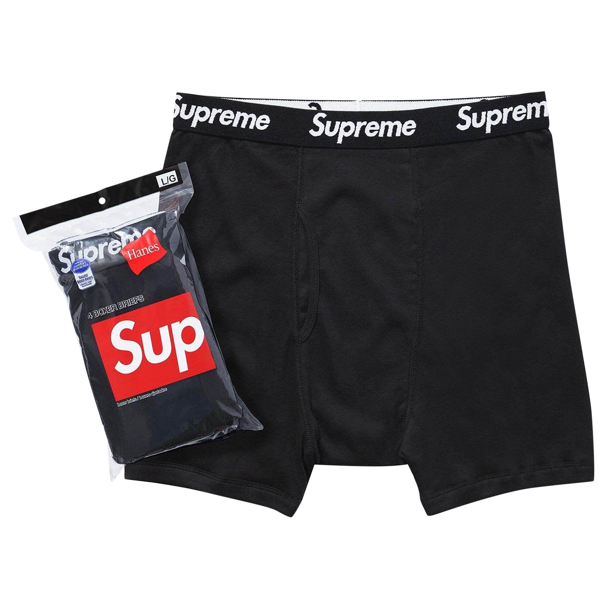 Supreme x Hanes Boxer Briefs (4 Pack) 'Black' - 1