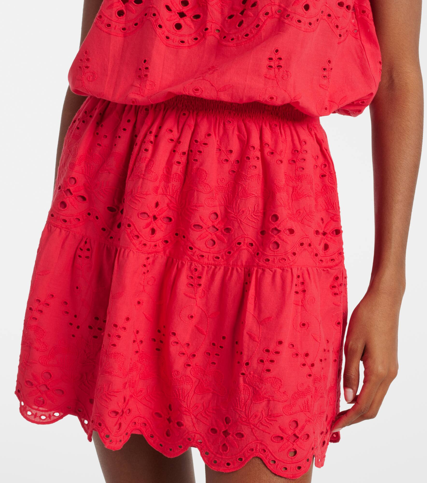 Collette embroidered cotton minidress - 5