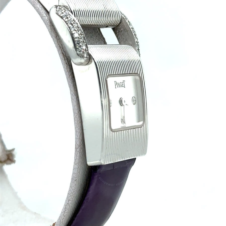 Pre-owned Piaget Miss Protocole Quartz Diamond Silver Dial Ladies Watch 5222 - 3