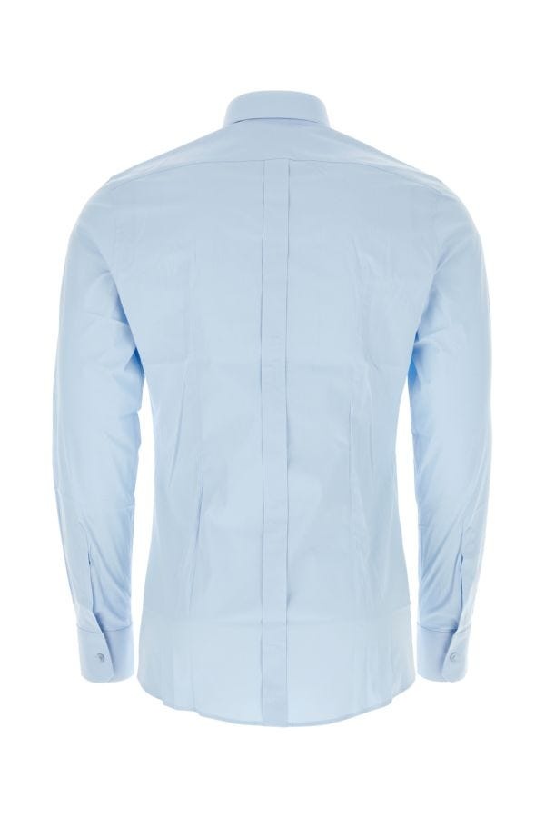 Light blue stretch poplin shirt - 2