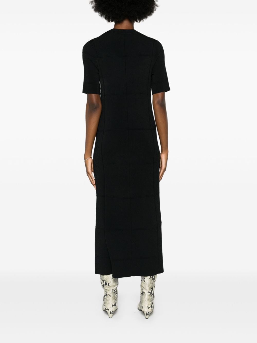 panelled midi dress - 4