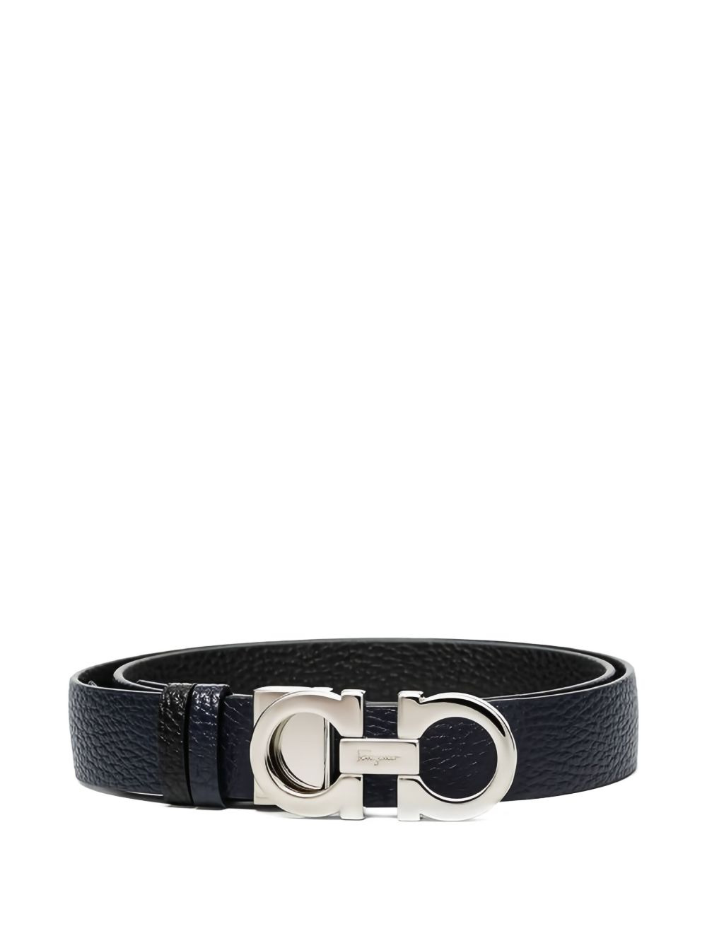 Gancini-buckle leather belt - 1