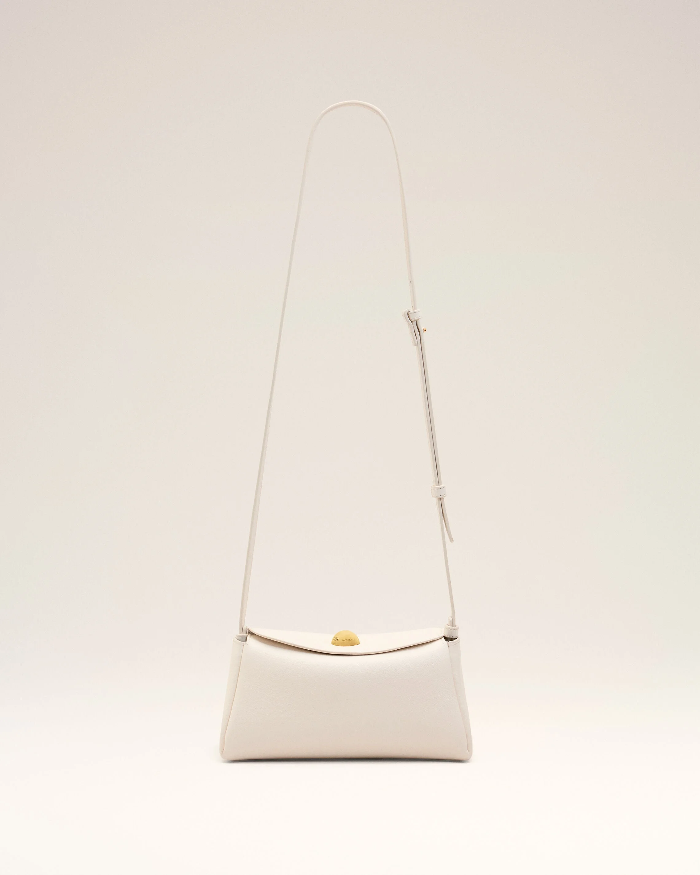 WHITE COW LEATHER MINI CARROUSEL BAG - 1