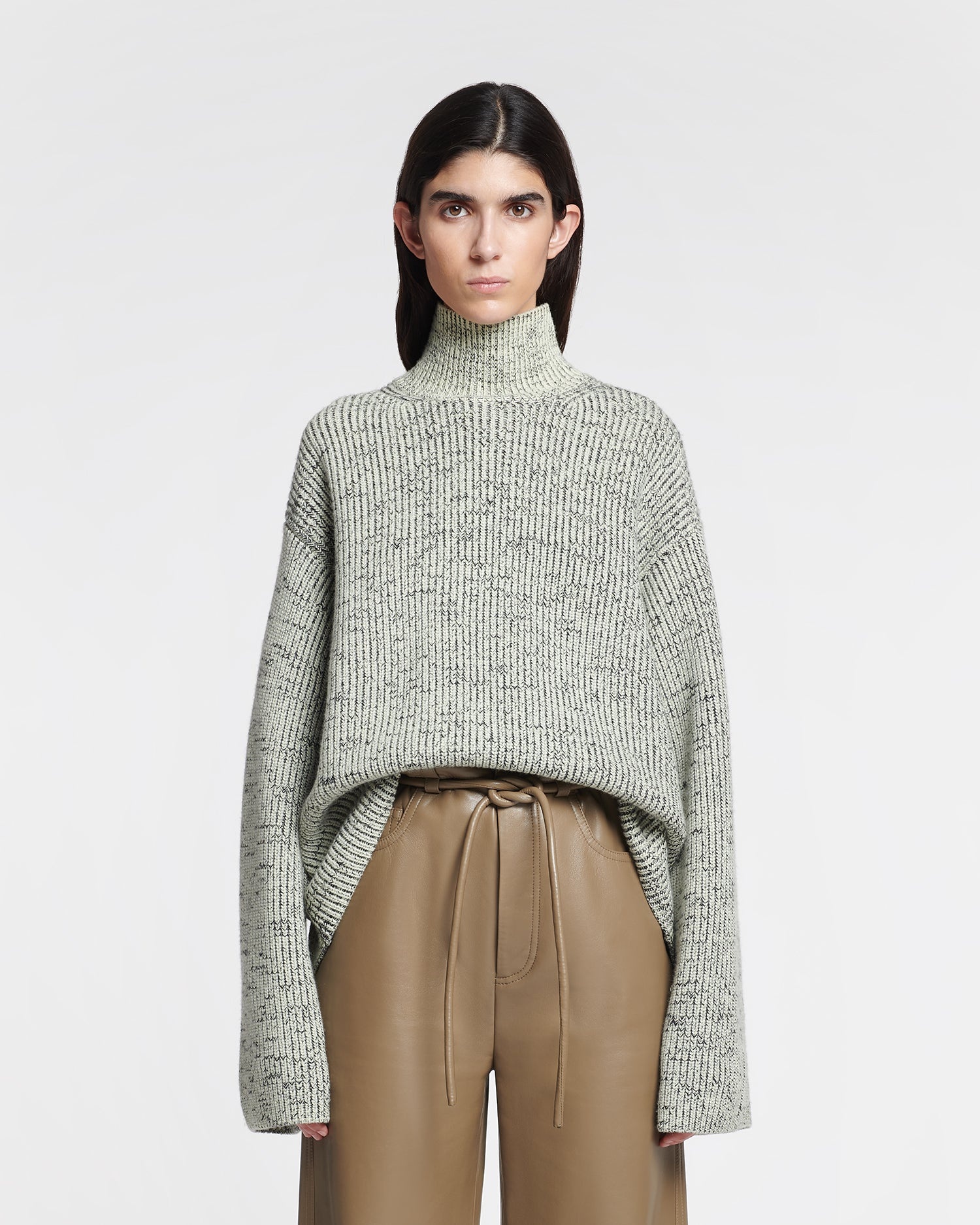 Cashmere-Blend Mouline Turtleneck Sweater - 2