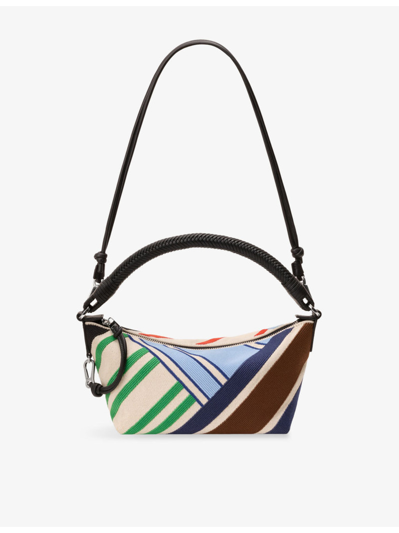 Cala Bayadere Embroidered Canvas Shoulder Bag 8