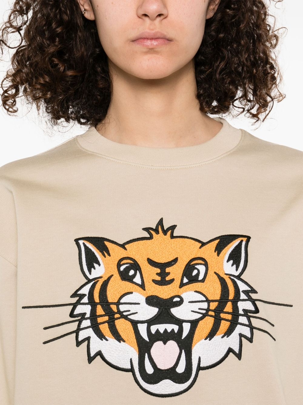 Happy Tiger-embroidered sweatshirt - 5