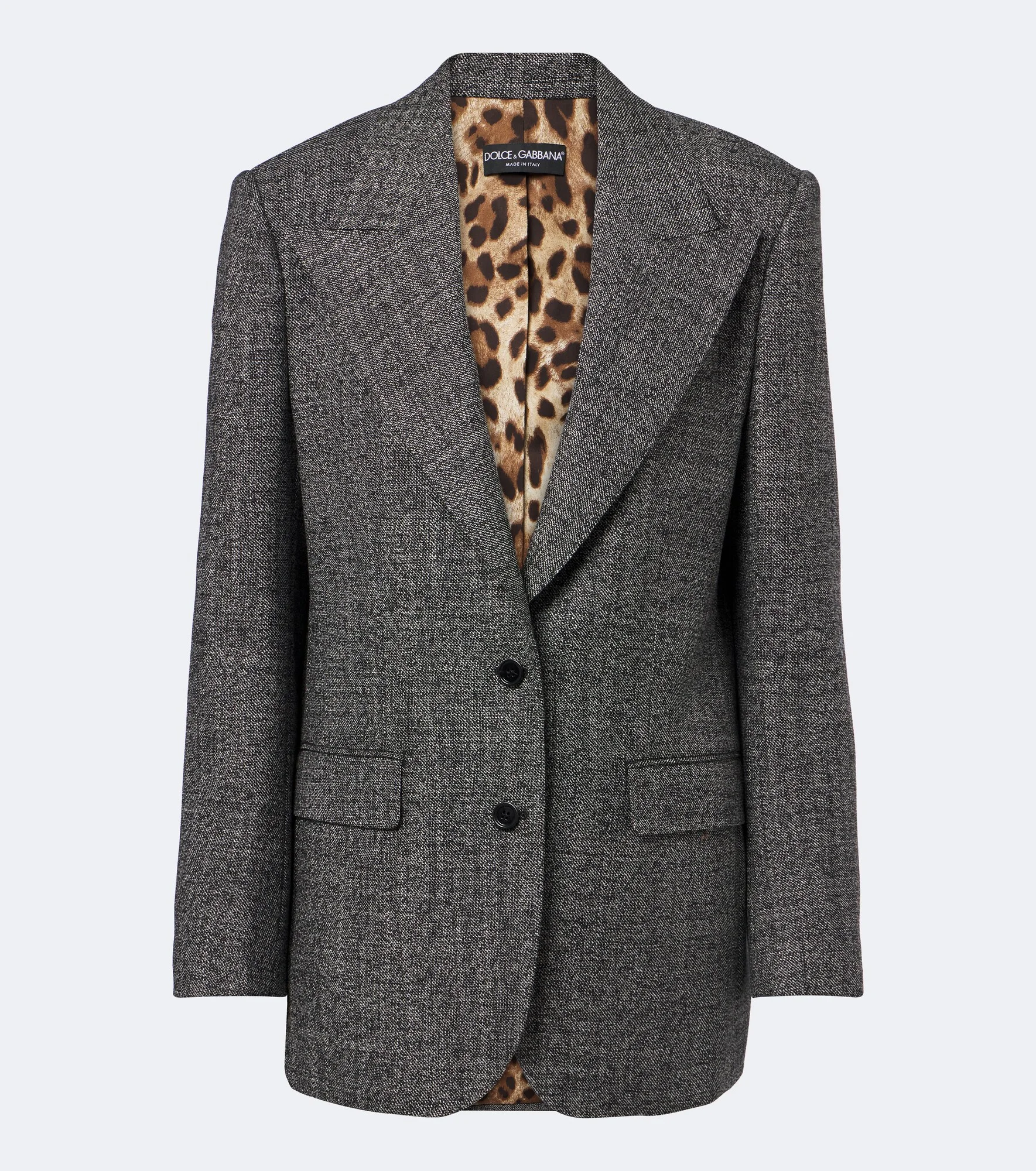 Virgin wool tweed blazer - 1