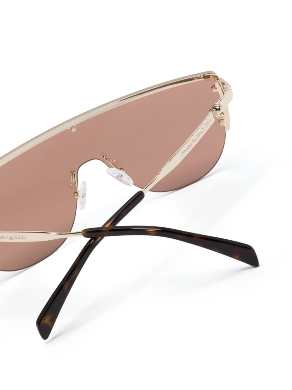 skull-stud shield-frame sunglasses - 3