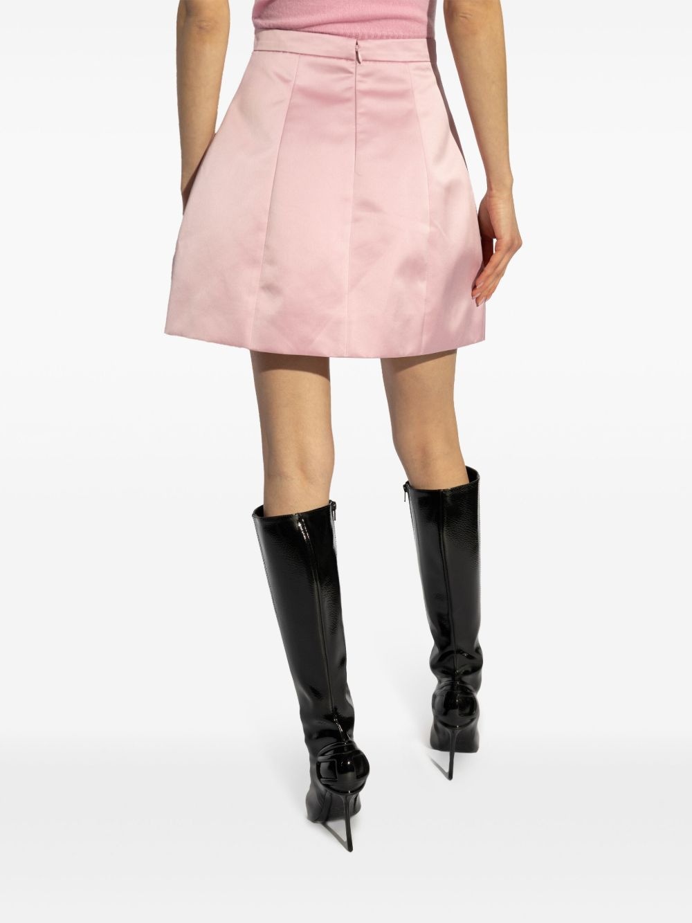 duchess-satin mini skirt - 4