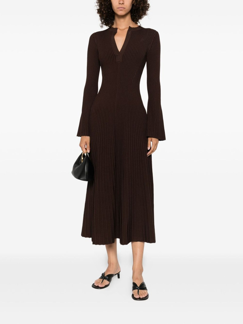 SIMKHAI ribbed bell-sleeve dress outlook