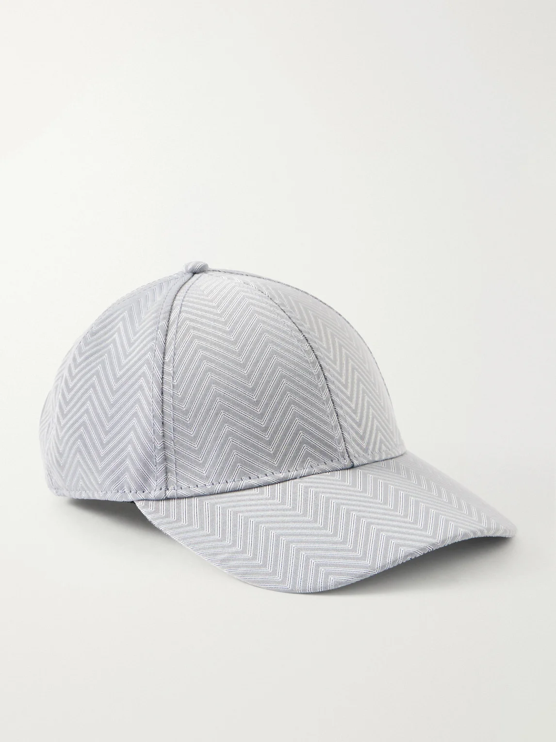 Striped Jacquard Woven Baseball Cap - 1