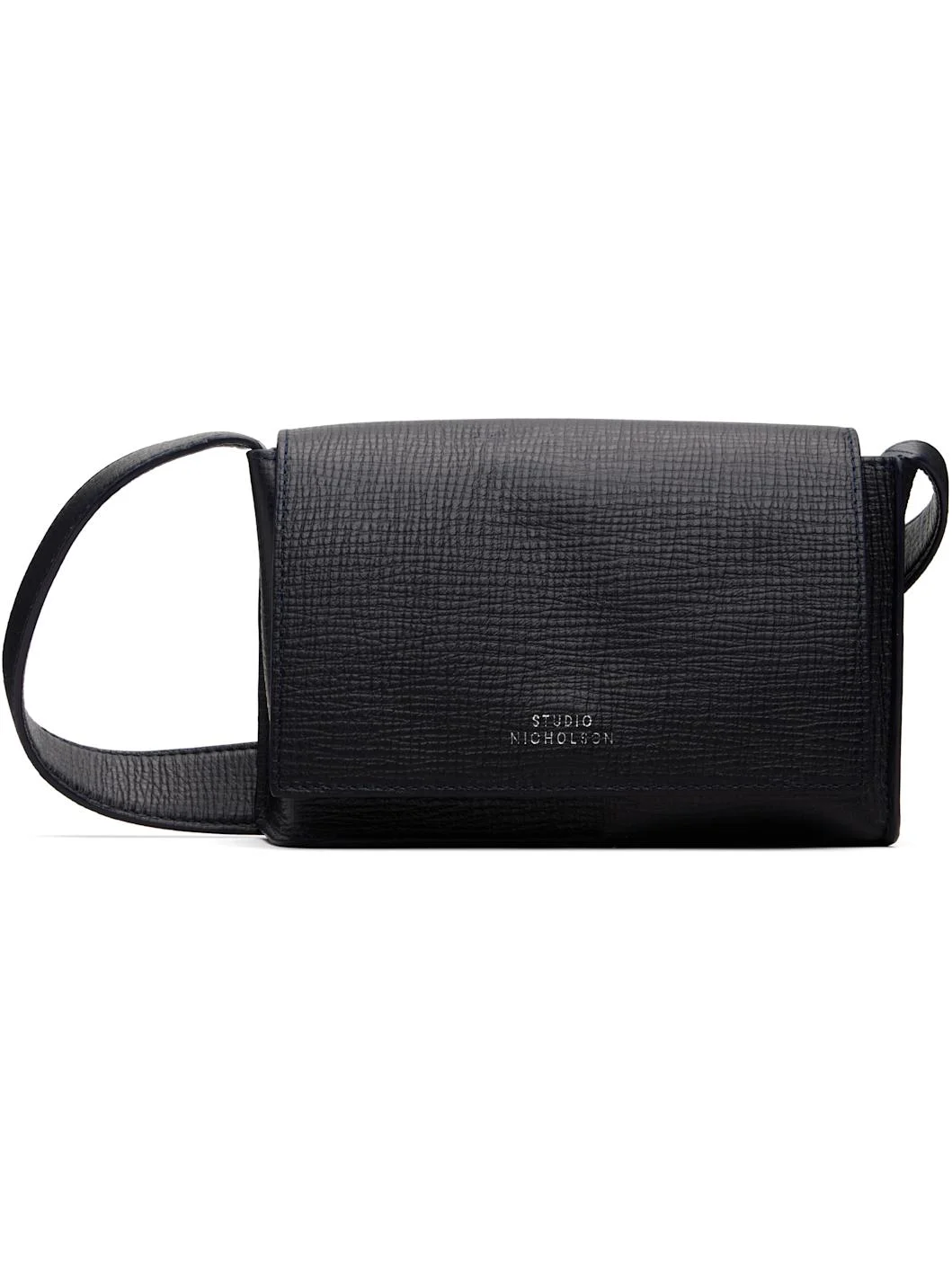 Navy Meshi Mini Leather Bag - 1