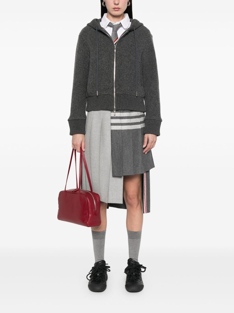 Thom Browne zip-up wool hoodie outlook