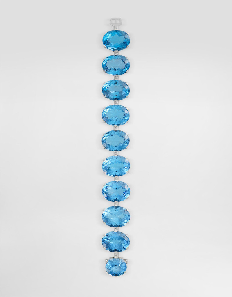 Dolce & Gabbana Anna bracelet in 18-carat white gold with topazes and diamonds outlook