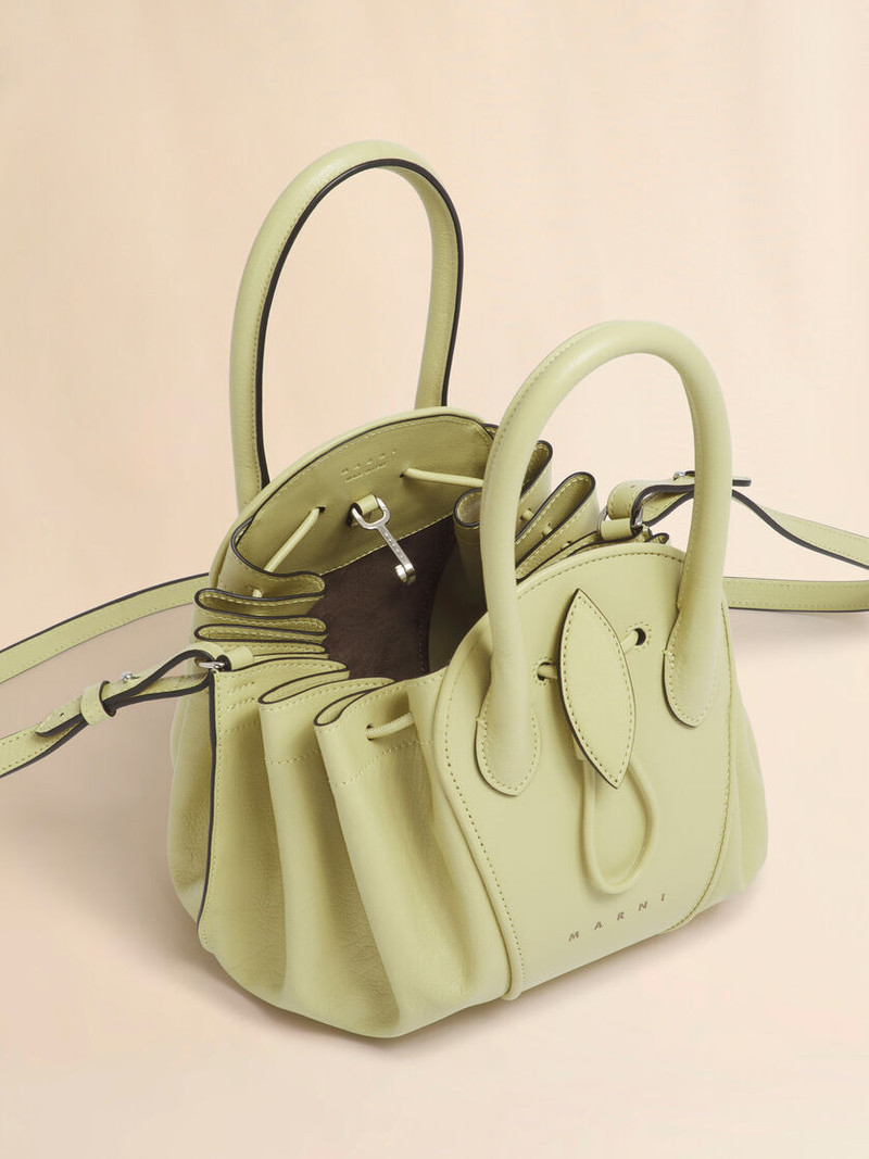 YELLOW LEATHER TULIPEA SMALL HANDBAG 4