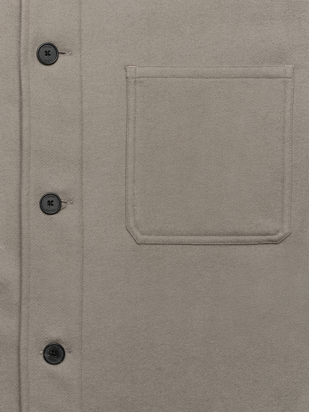 Wool Overshirt in Stone Beige - 2