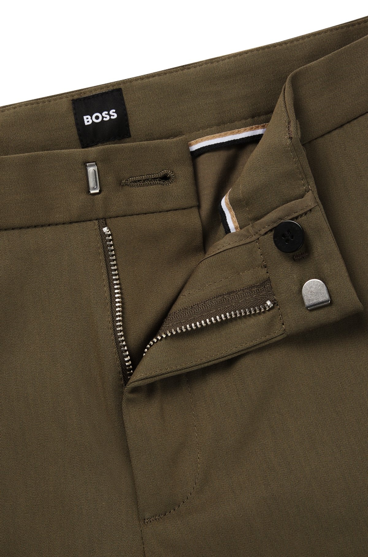 SLIM-FIT TROUSERS IN STRETCH COTTON - 6