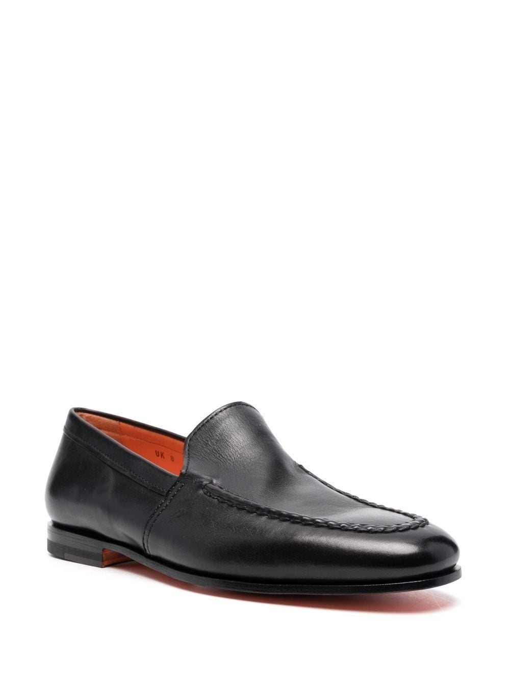 almond-toe leather loafers - 2