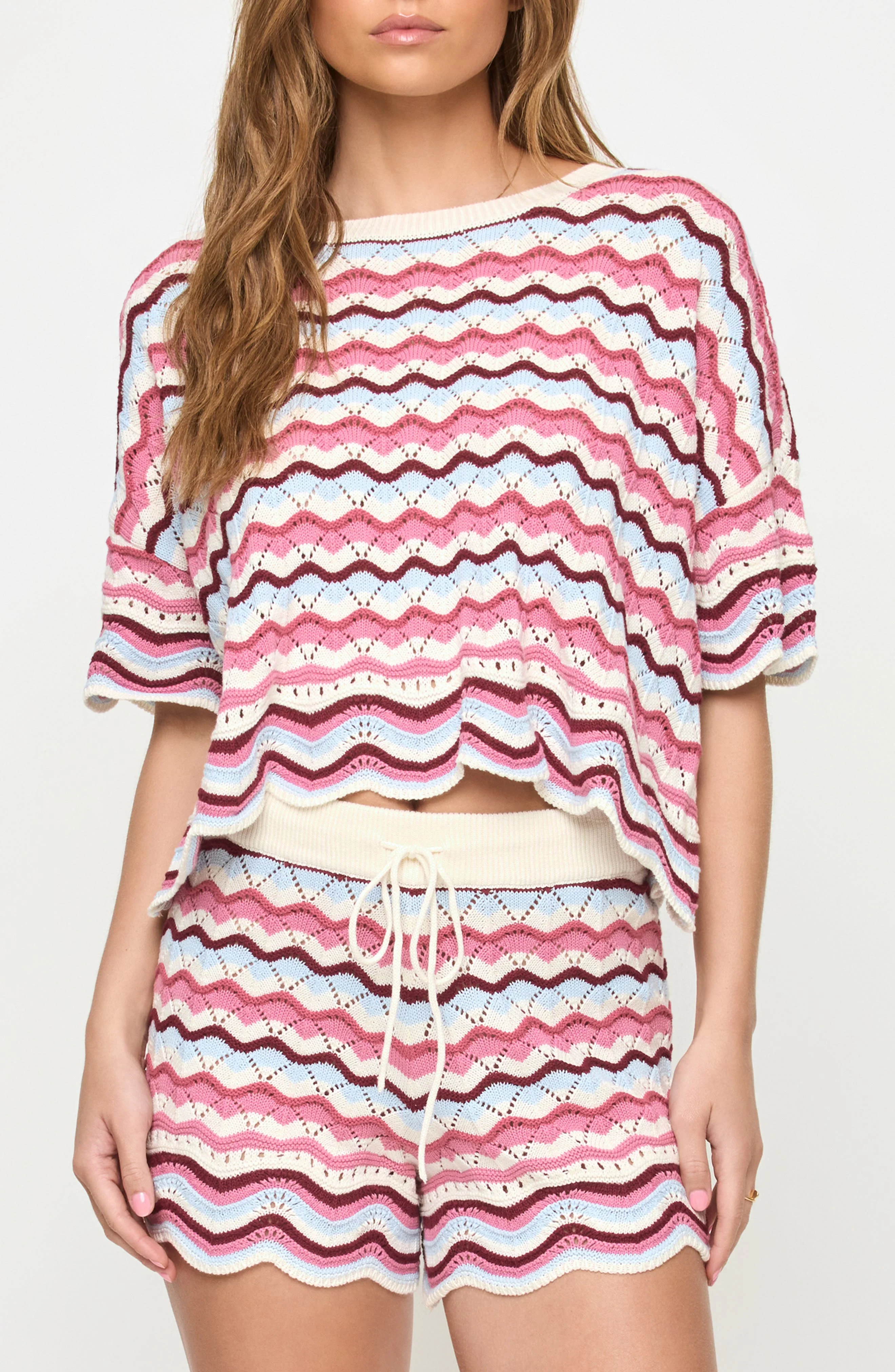LSPACE Sun Chaser Stripe Top in Sand In Hand at Nordstrom - 1