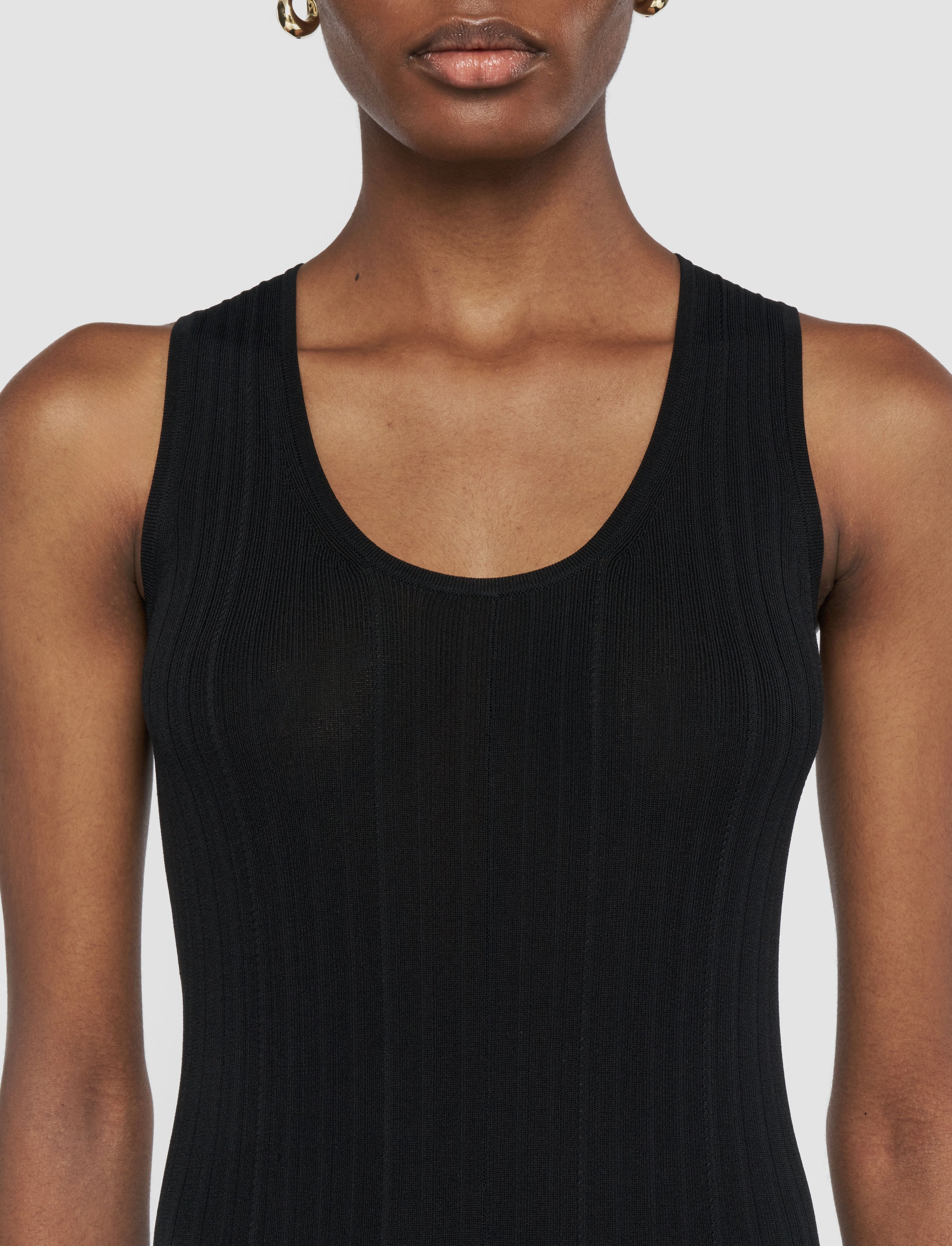 Viscose Rib Knit Dress - 5