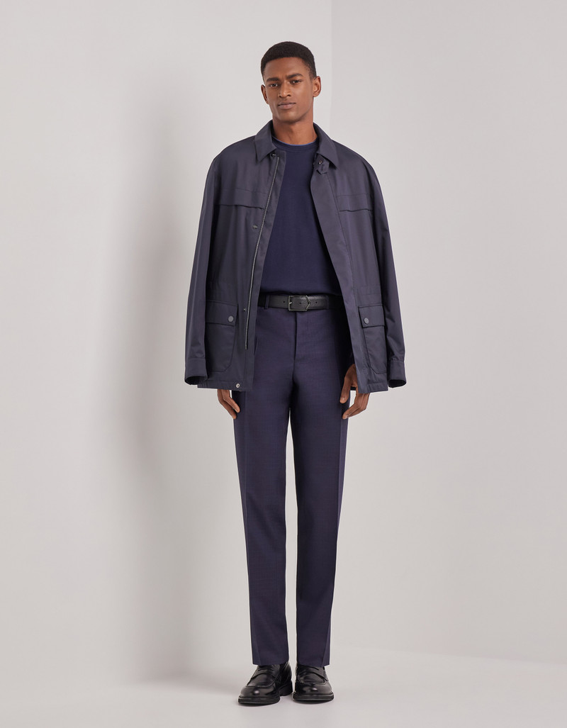 Canali WOOL PANTS IN BLUE outlook