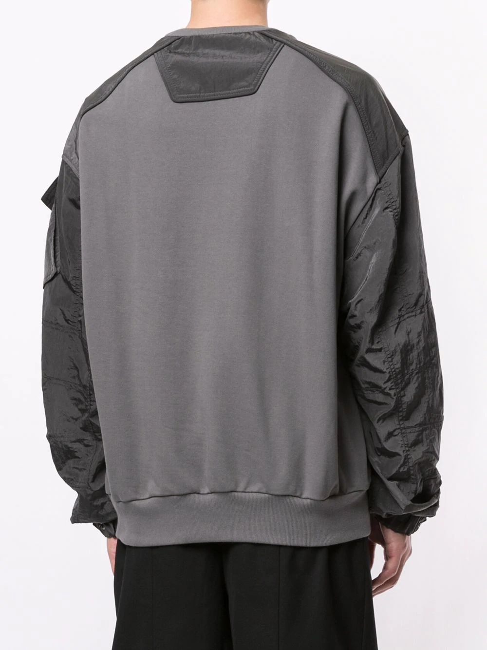 Fundamental satin-panel sweatshirt  - 4