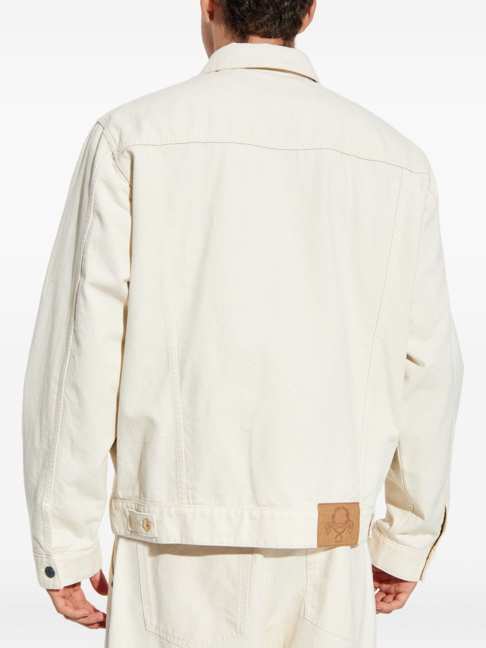 button-fastening flap-pocket jacket - 4