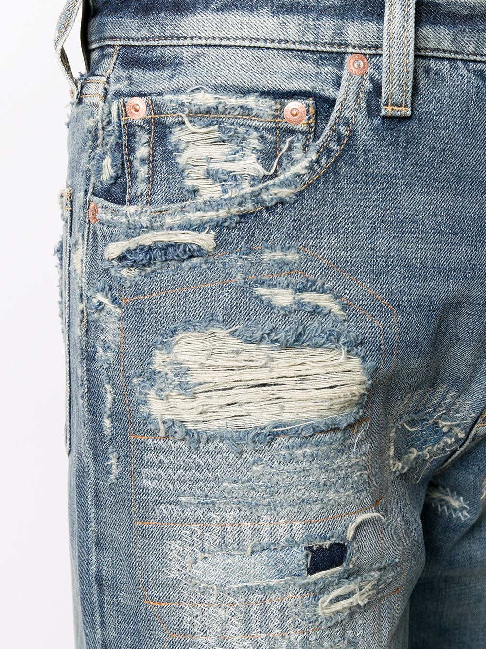 cropped straight leg jeans - 5