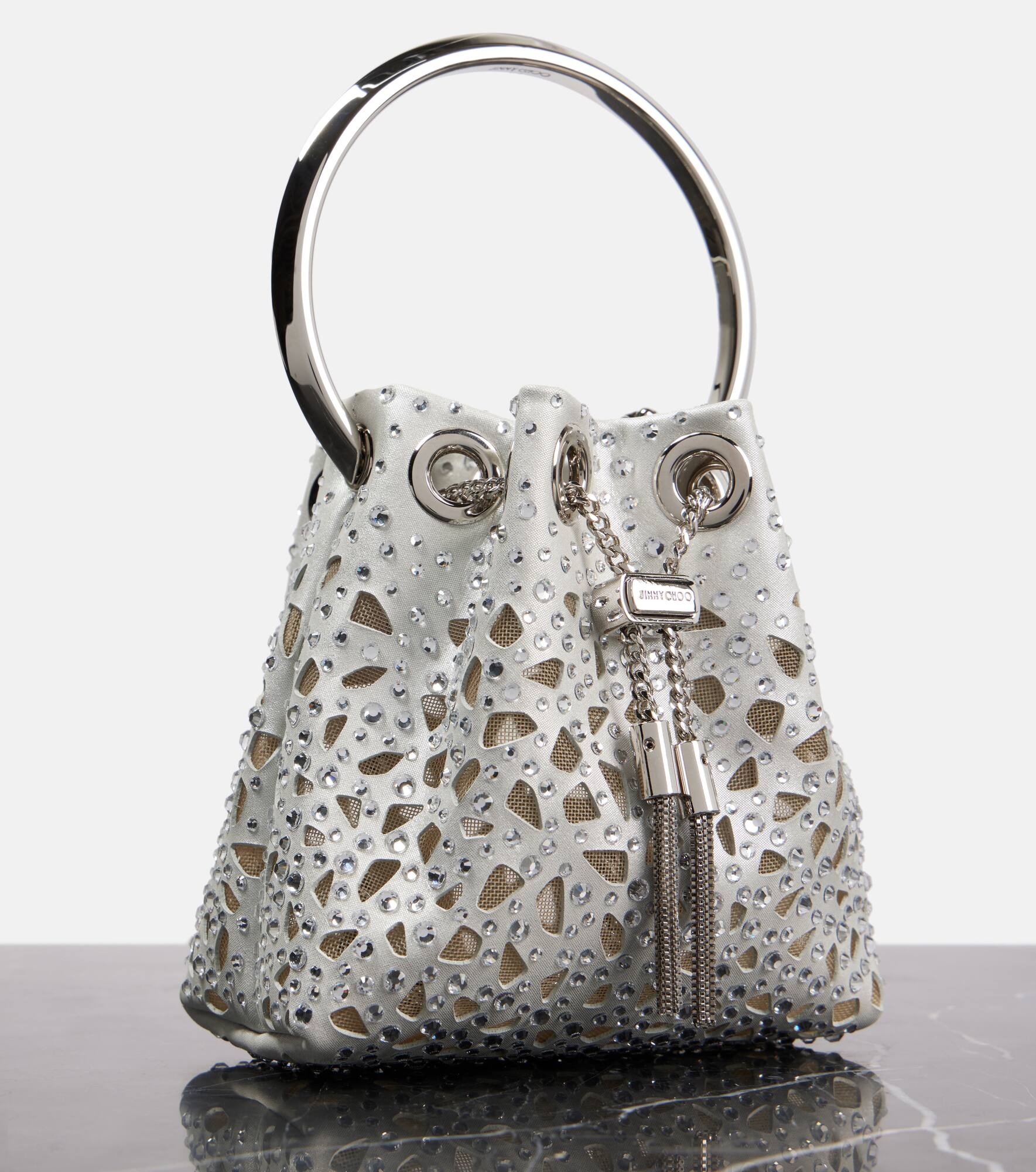 Bon Bon Micro satin bucket bag - 6