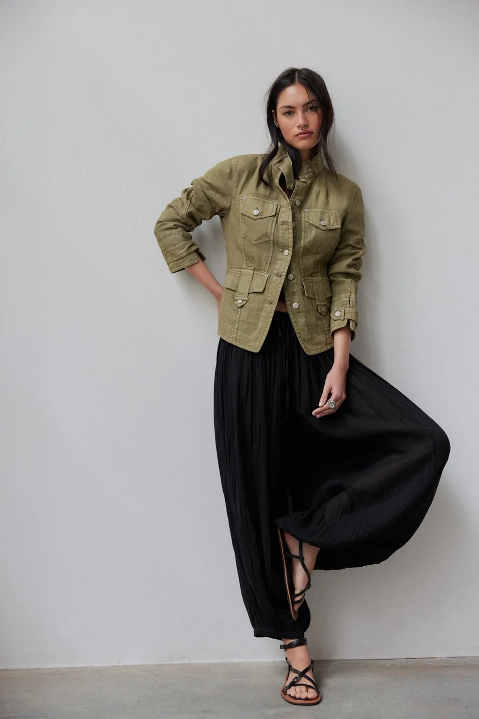 We The Free Laurie Washed Cotton-Linen Jacket - 1