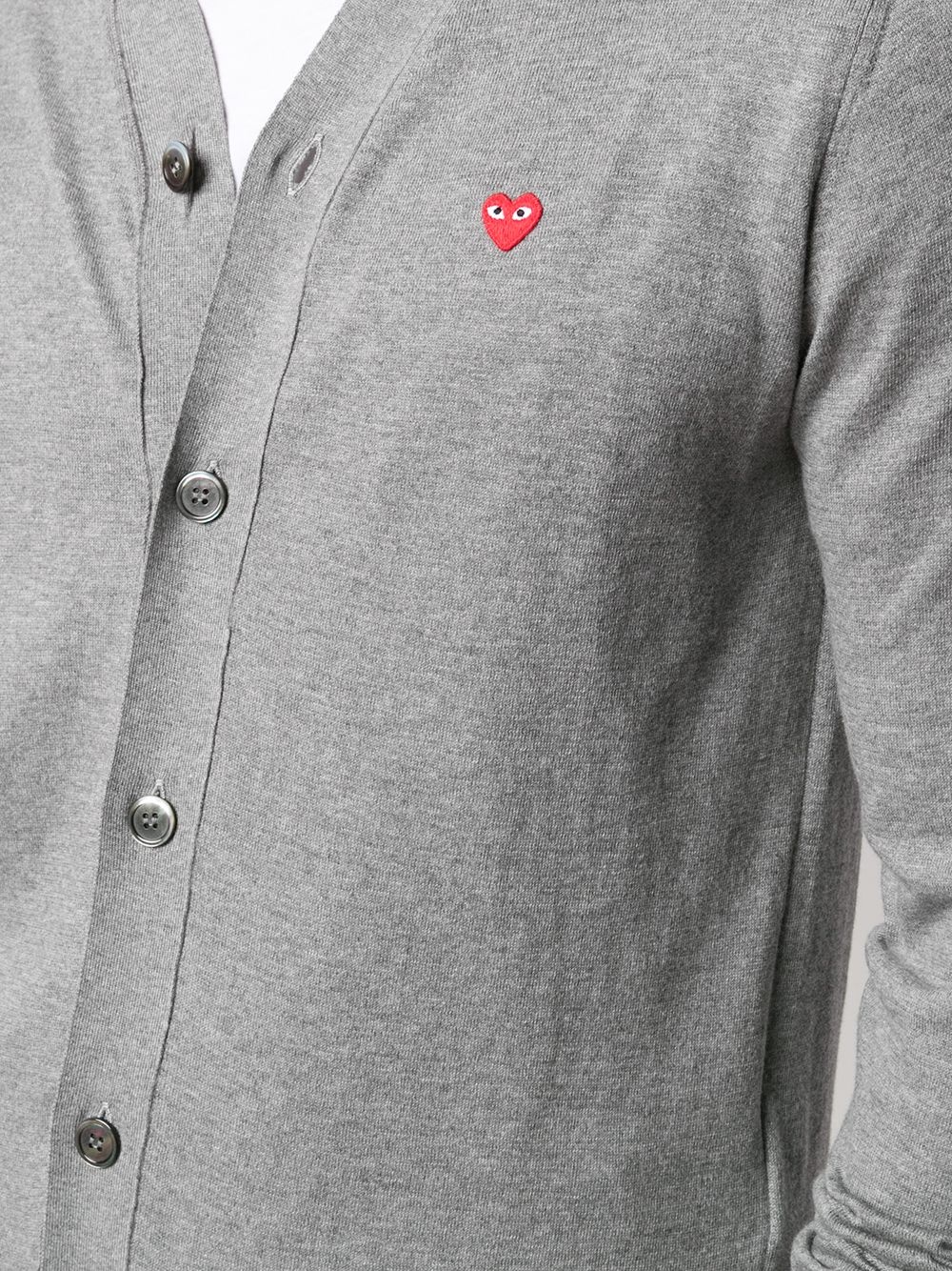 logo-embroidered buttoned cardigan - 8