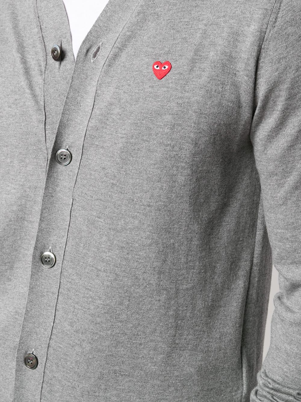 logo-embroidered buttoned cardigan - 5