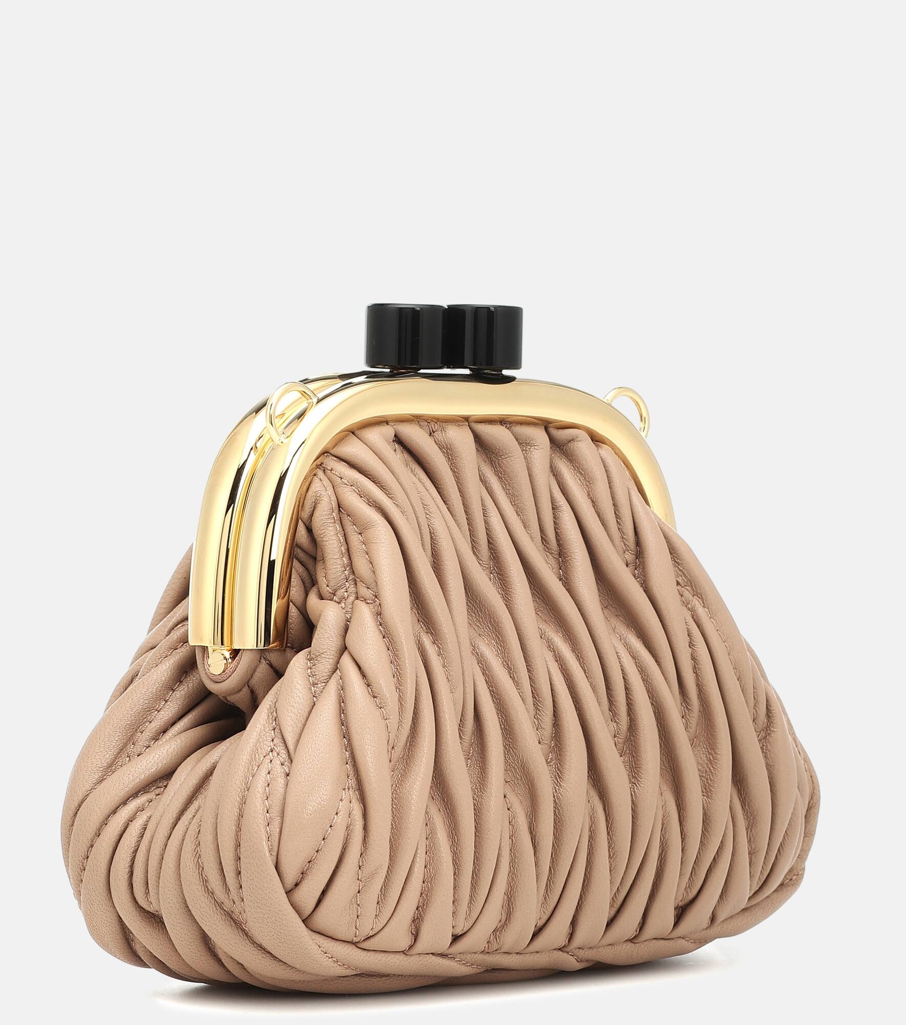 Miu Belle Mini matelassé leather clutch - 4