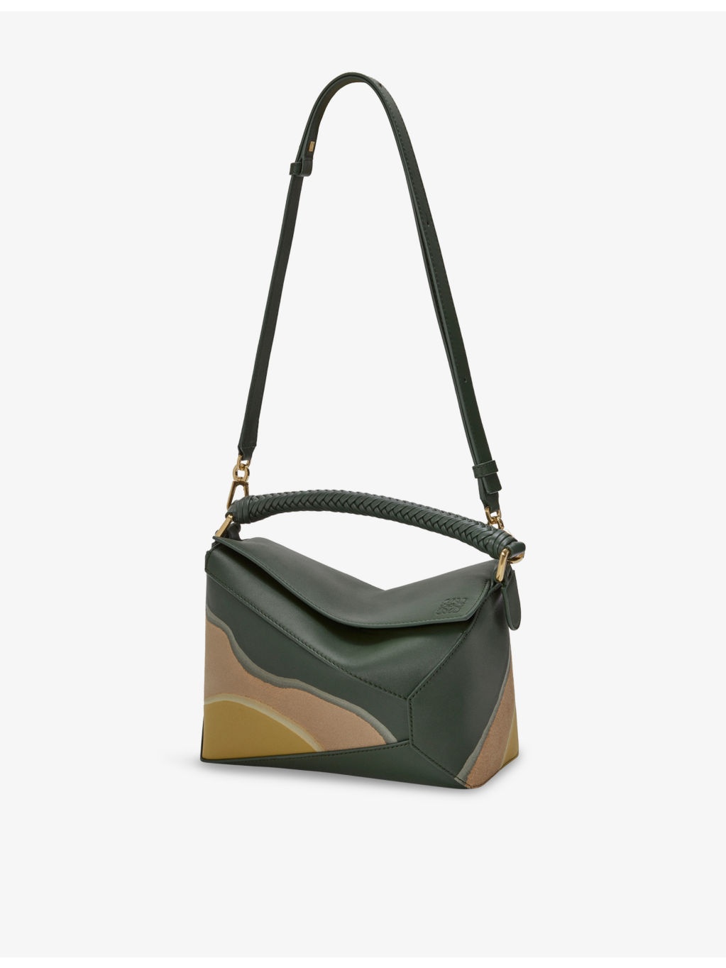 Puzzle Edge Landscape Small Leather Cross-Body Bag - 7