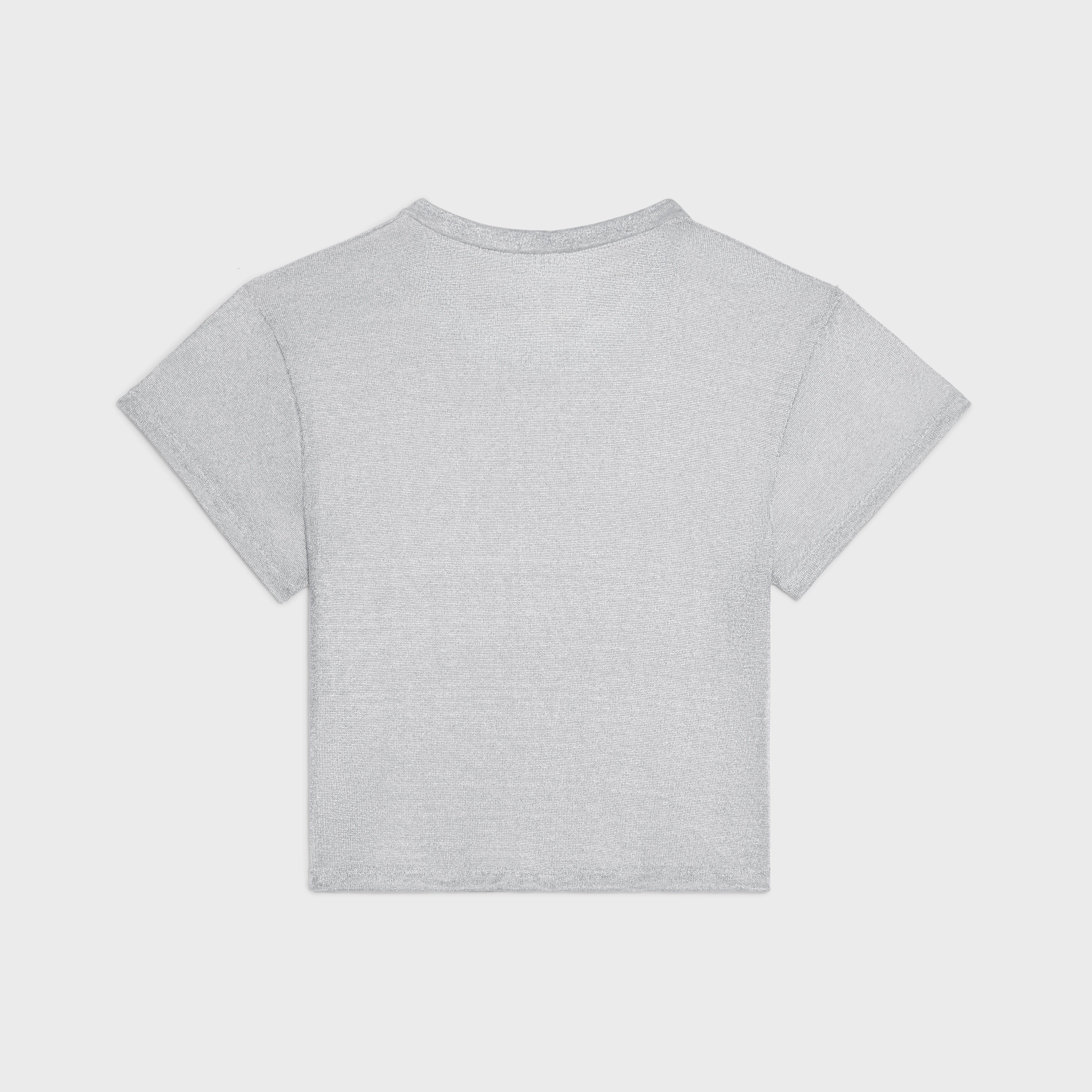 Cropped T-shirt in metallic Jersey - 2
