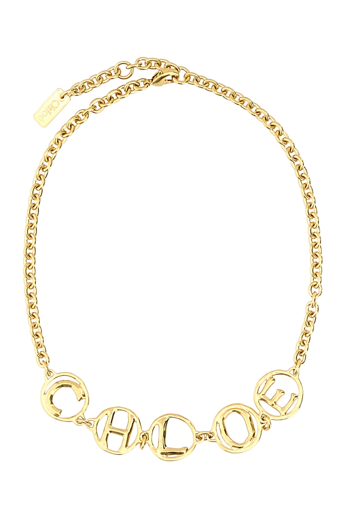 Gold metal Chloé Script chocker - 1