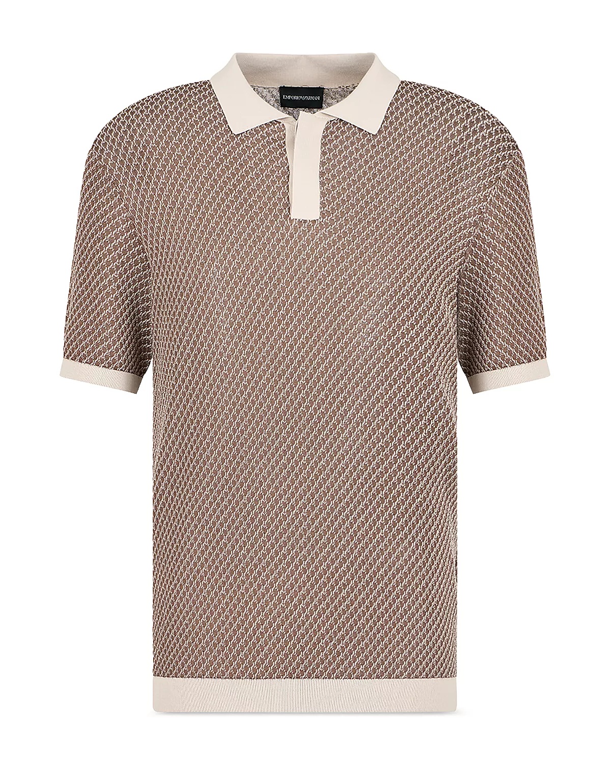 Knit Jacquard Pullover Polo Sweater - 5
