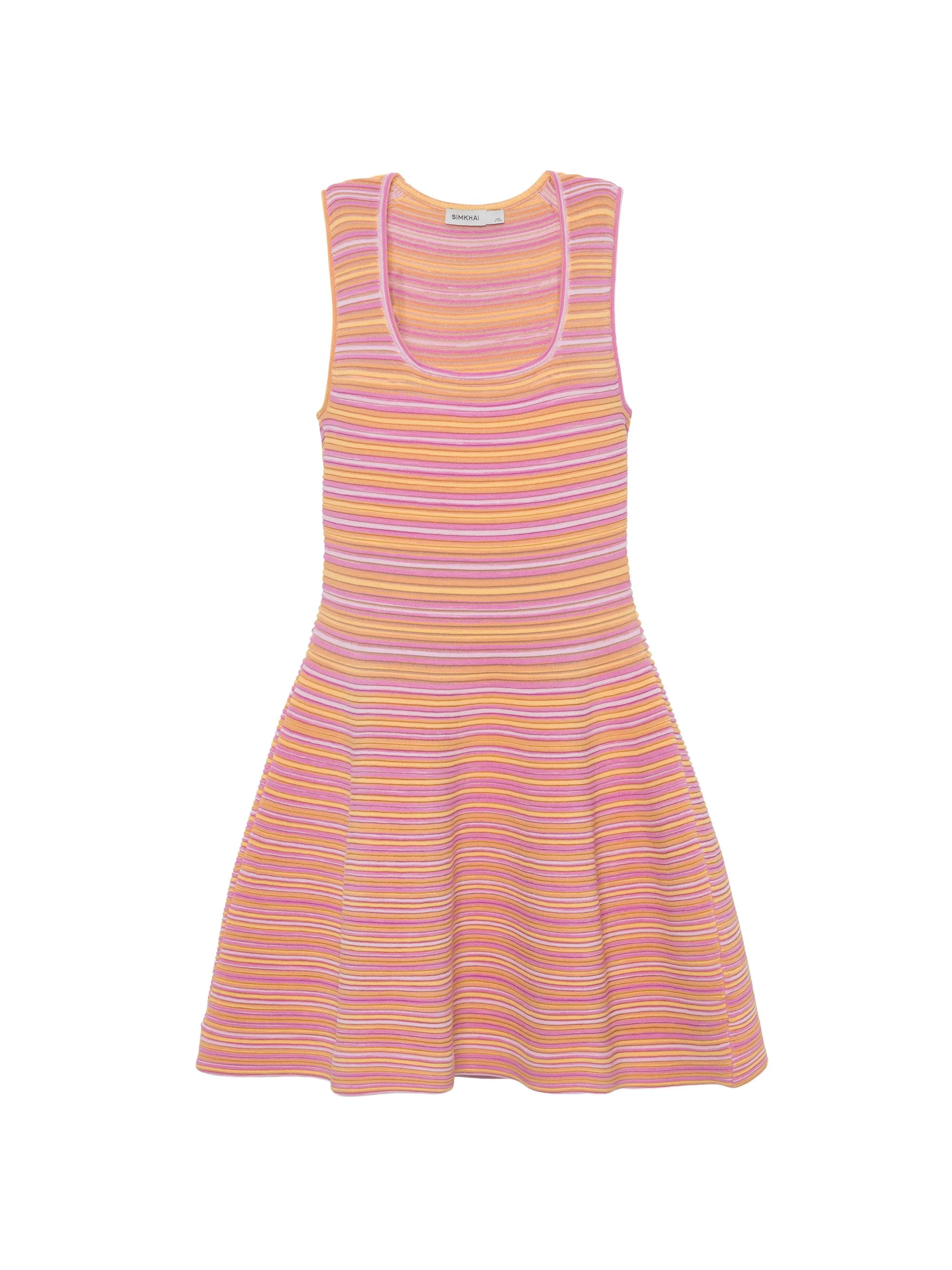 Women's Cally Striped Knit Minidress - Citrus Multi - 1